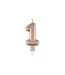 Bougie d'Anniversaire Chiffre 1 7cm Rose Gold