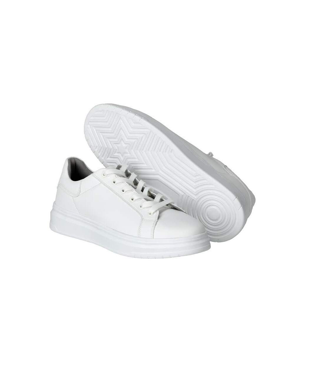 Mens Leather Trainers White Mascot-1
