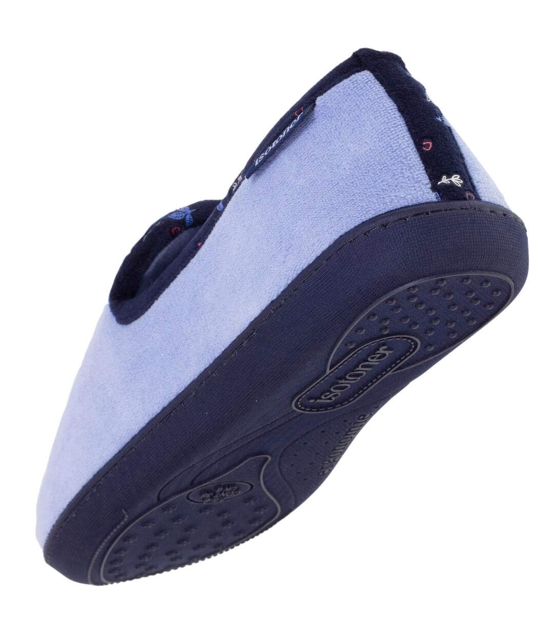 Isotoner Chaussons Charentaises femme très confortables, soutien voûte plantaire, mémoire de forme-5