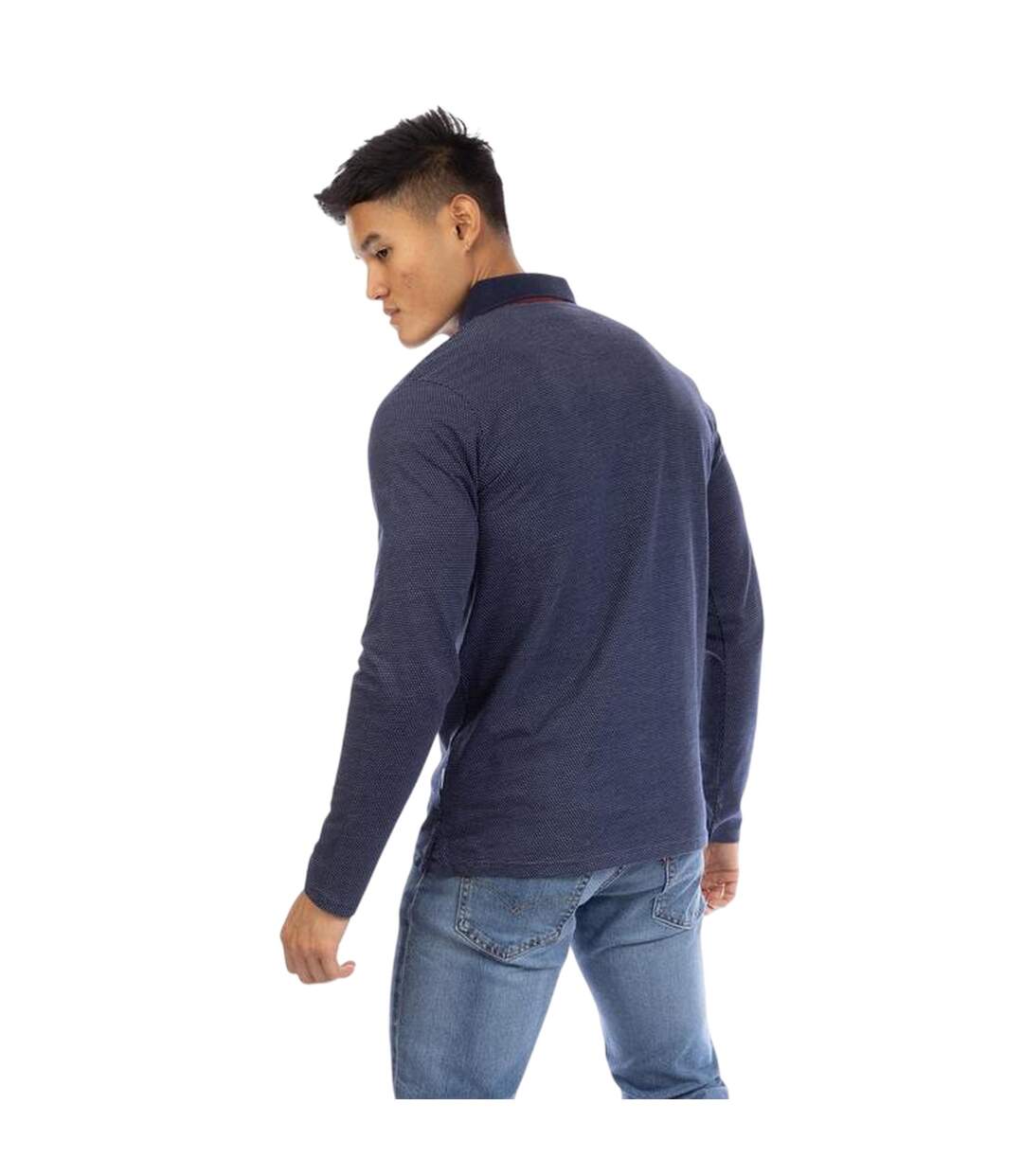 Polo Manches Longues Ellstn Homme Bleu Marine Peter Werth-2