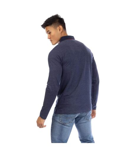 Polo Manches Longues Ellstn Homme Bleu Marine Peter Werth