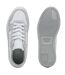 Womens/ladies Carina Street Leather Platform Trainers White Blue Grey Puma-3