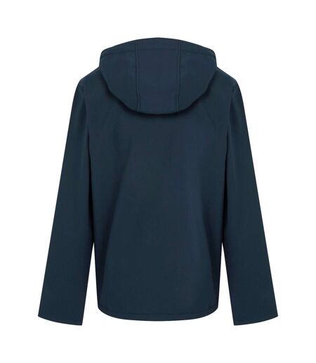 Mens Navigate Double Layered Hooded Soft Shell Jacket Navy French Blue Regatta
