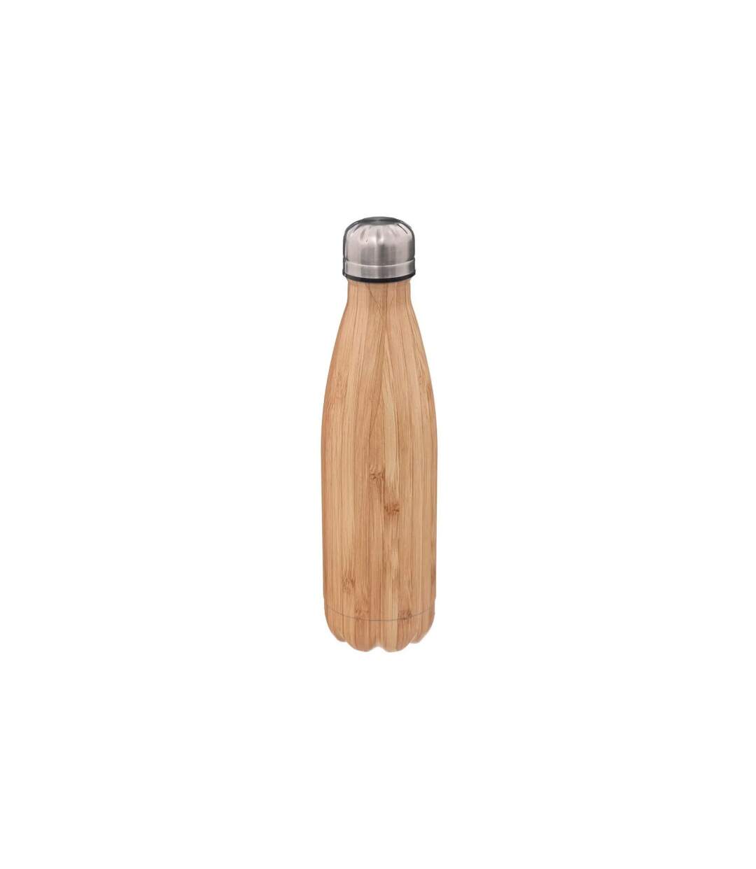Bouteille Isotherme Inox Effet Bambou 0,5L Beige-1