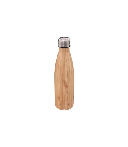 Bouteille Isotherme Inox Effet Bambou 0,5L Beige