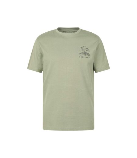 T-shirt Scotland Homme Vert Kaki Mountain Warehouse