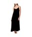 Robe longue noir femme pieces strap-1