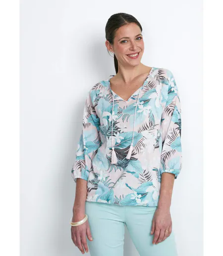 Tunique manches 3/4 voile