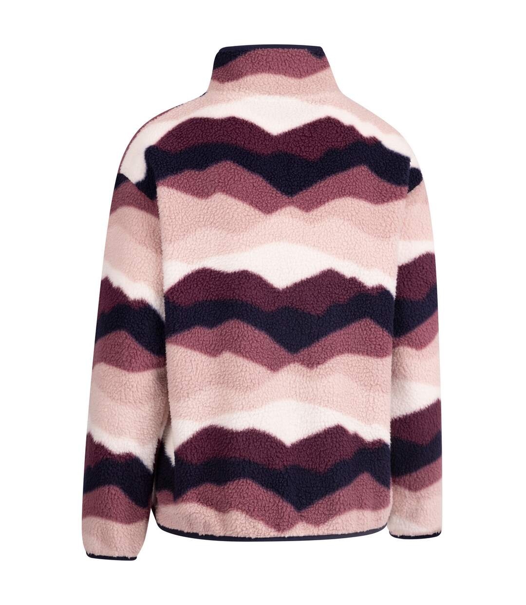 Womens/ladies Ovie Mountain At200 Half Zip Fleece Top Pink Purple White Trespass-3