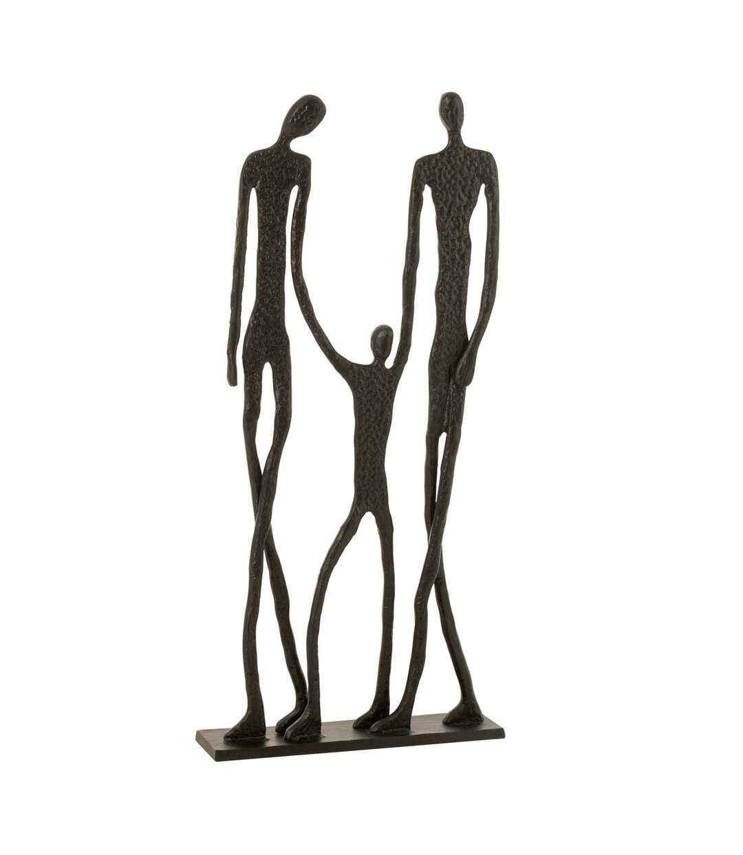 Statue Famille en Métal Ensemble 122cm Noir-1