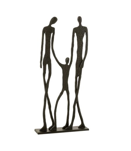 Statue Famille en Métal Ensemble 122cm Noir
