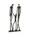 Statue Famille en Métal Ensemble 122cm Noir-1
