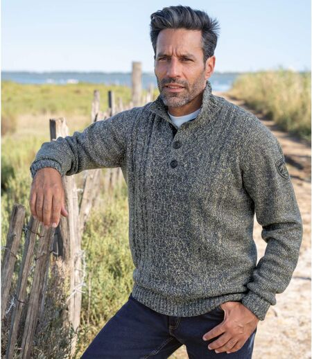 Men's Navy Cable Knit Jumper