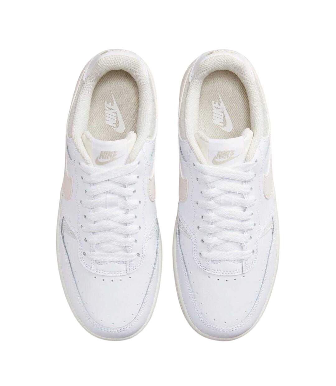 Womens/ladies Gamma Force Leather Platform Trainers White Off White Nike-3
