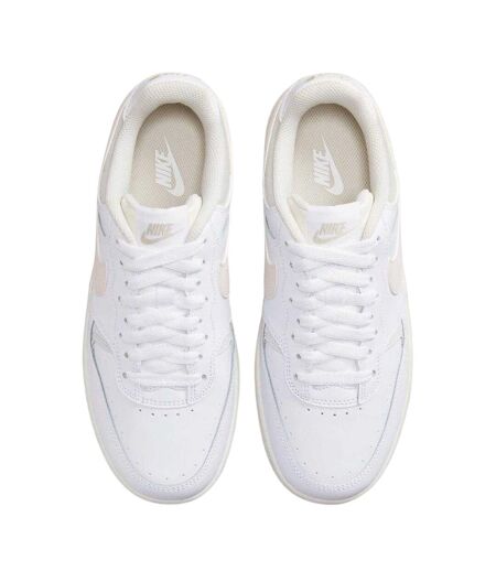 Womens/ladies Gamma Force Leather Platform Trainers White Off White Nike