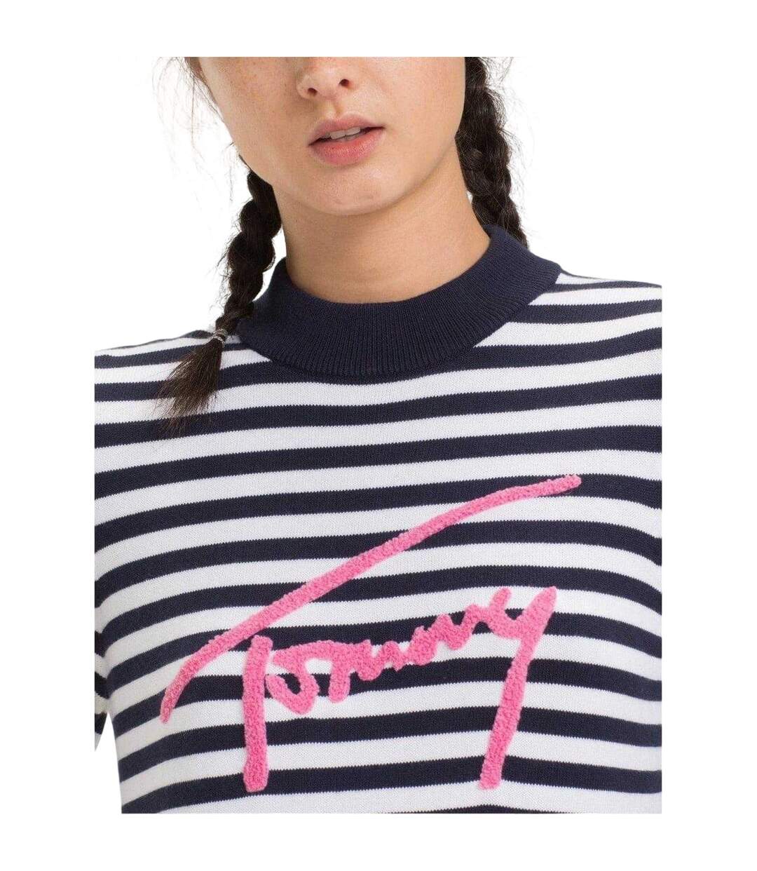 Robe Courte Motif/style À Rayures Femme Bleu Marine Tommy Hilfiger-4