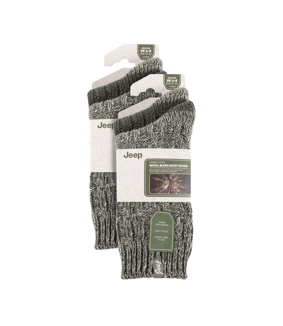 Lot de 4 chaussettes en tricot de laine pour femme-2