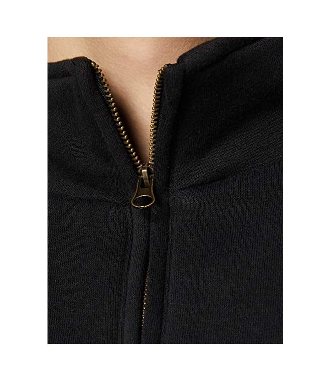 Sweatshirt À Fermeture Zippée 1 Quart Homme Noir Fruit Of The Loom-3