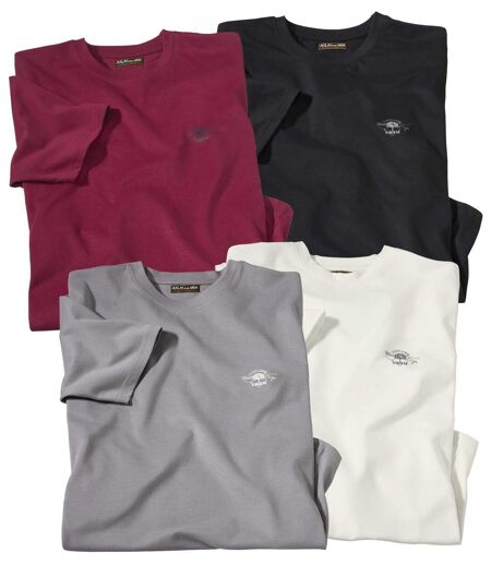 Pack of 4 Men's Essential Short Sleeve T-Shirts - Round Neck