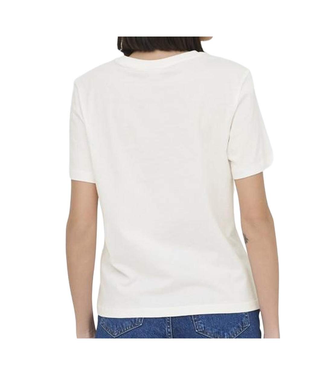 T-Shirt blanc/rouge/jaune femme jdy cdl-2