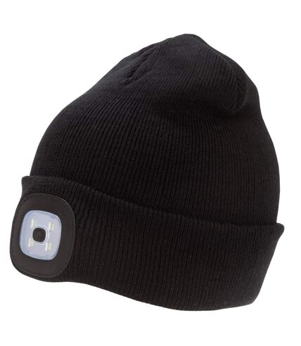 Rock Jock Unisex Adults Rechargeable LED Light Beanie Hat (Black)