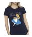 Disney Femme/Ladies Alice In Wonderland - T-shirt en coton avec fleurs (Bleu marine) - UTBI6883-3