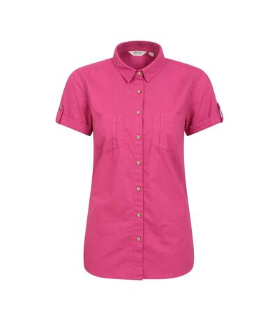 Mountain Warehouse Womens/Ladies Coconut Short-Sleeved Shirt (Bright Pink) - UTMW2082