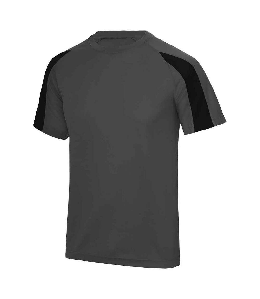 T-shirt Adulte Charbon Noir Vif Uni AWDis Cool-1