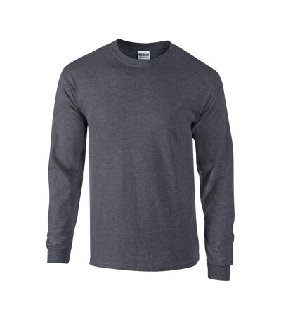 Gildan Unisex Adult Ultra Cotton Jersey Knit Long-Sleeved T-Shirt (Dark Heather) - UTRW9812