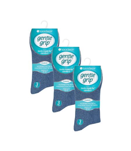 Gentle Grip - 9 Paires Homme Chaussettes Coton Diabétique