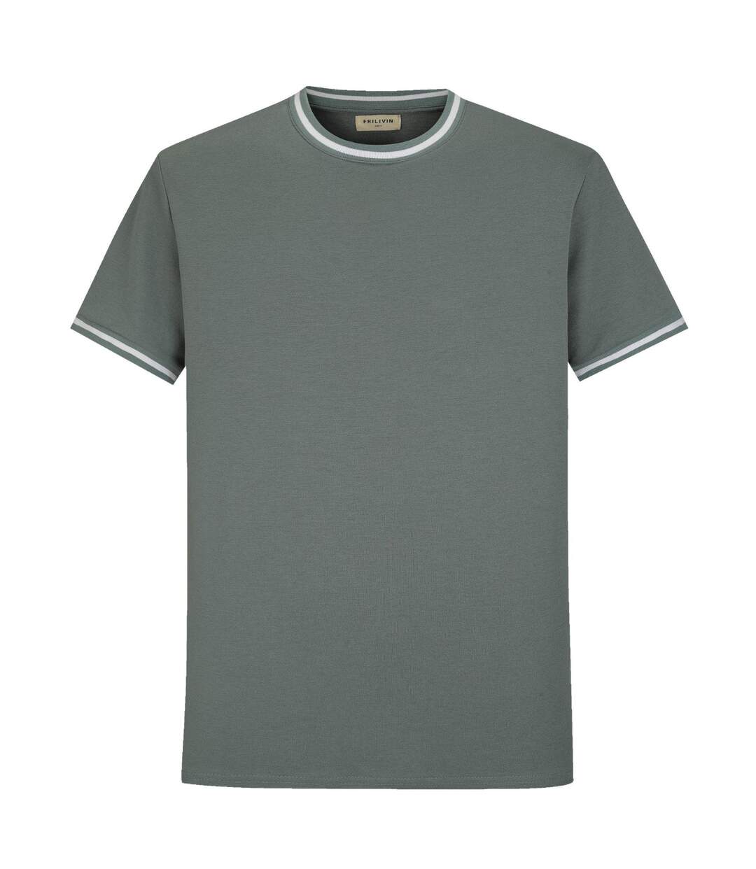 Tee shirt manches courtes homme - Col en rond de couleur vert-4