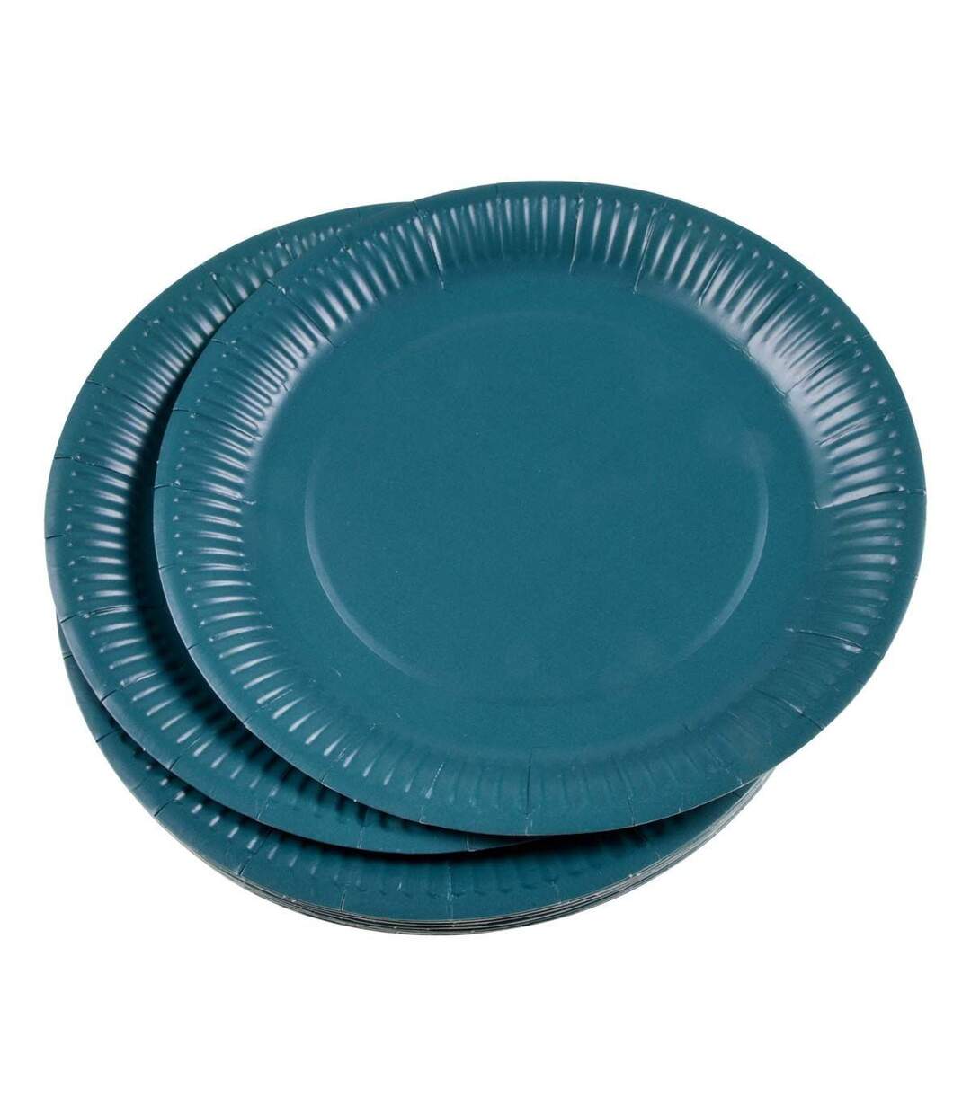 Lot de 20 Assiettes en Carton Vitamine 23cm Émeraude-1