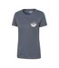 Womens/ladies Oban Chest Print Relaxed Fit T-shirt Dark Blue Mountain Warehouse-3