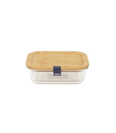 Lunch Box Verre & Bambou Repas 52cl Transparent