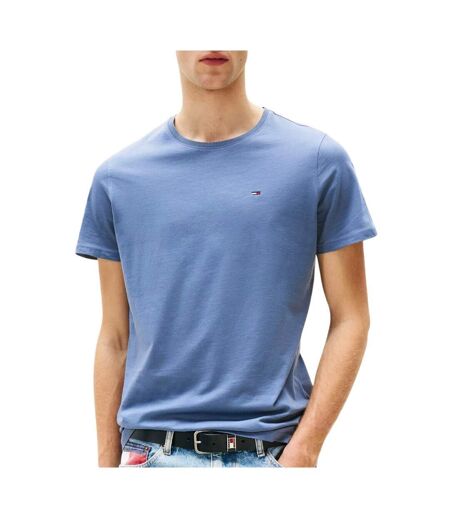 T-Shirt bleu/mauve homme tommy hilfiger slim jersey