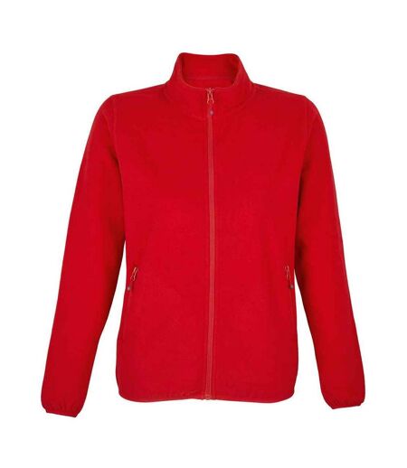 SOLS Womens/Ladies Factor Microfleece Recycled Fleece Jacket (Red)