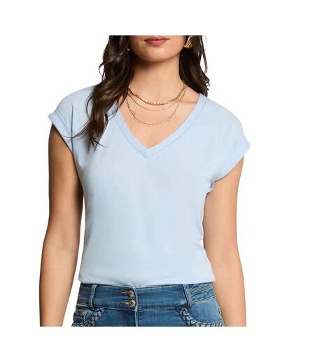 T-Shirt bleu clair femme morgan fantaisie