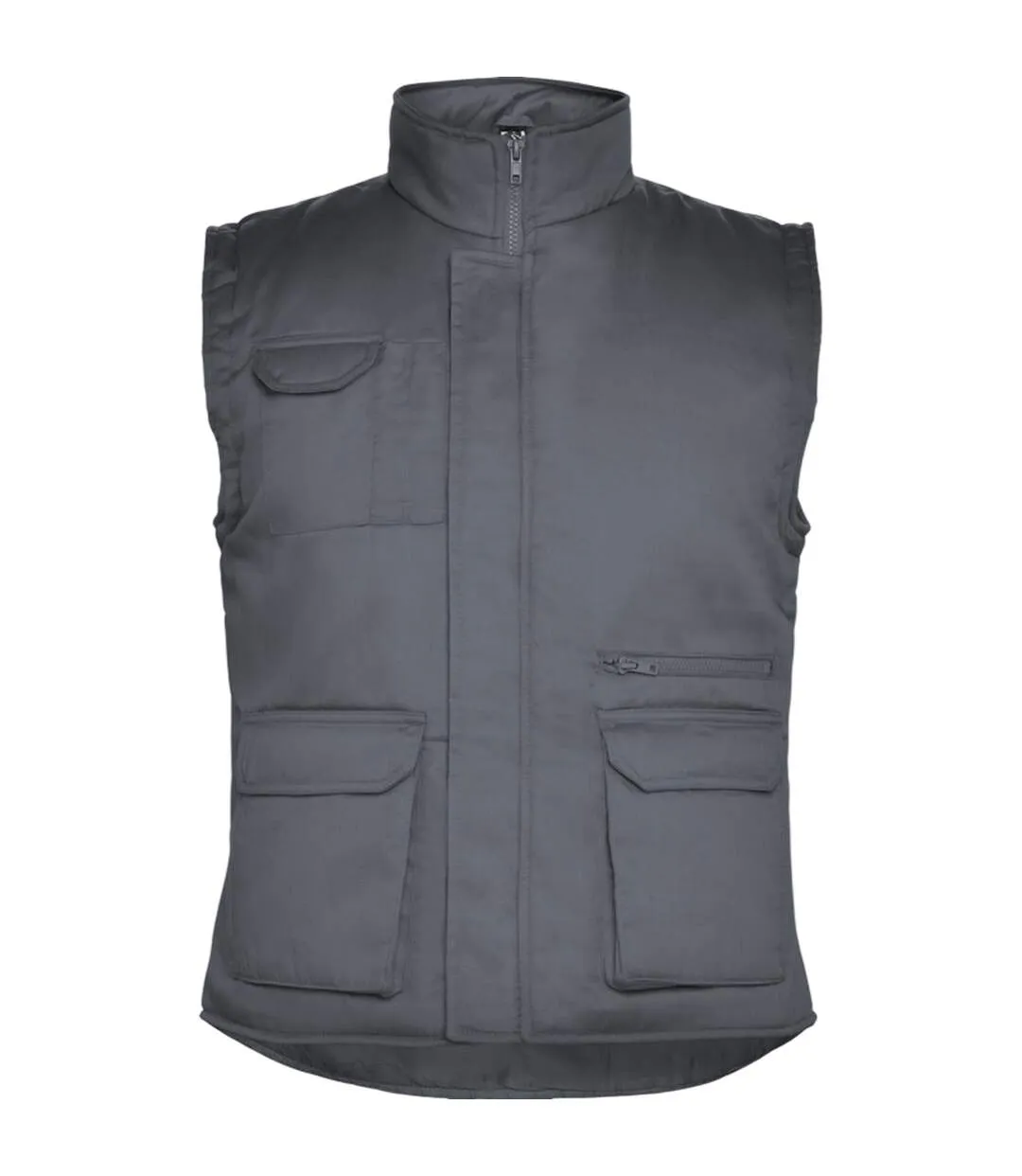 Mens Almanzor High-neck Multi-purpose Gilet Lead Roly Workwear-1