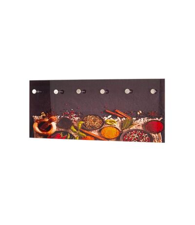 Paris Prix - Patère Murale 6 Crochets imprimé 70cm Multicolore