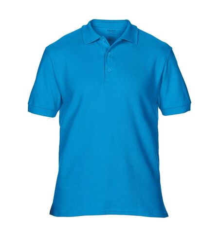 Gildan Mens Premium Cotton Sport Double Pique Polo Shirt (Sapphire) - UTBC3194