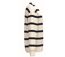 Sweat marin - Rayure et épaules tombantes - Unisexe - PAT450 - beige ivoire-2