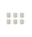 Lot de 6 Mugs en Céramique Faience 30cl Blanc-1