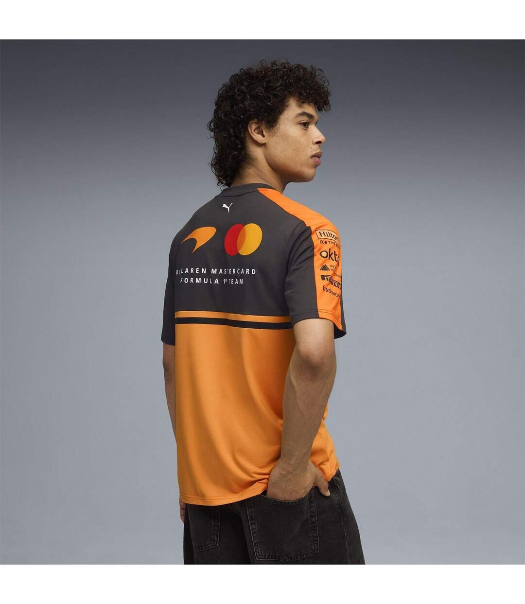 Unisex Adult Replica Mclaren F1 Replica T-shirt Orange Black Puma-4