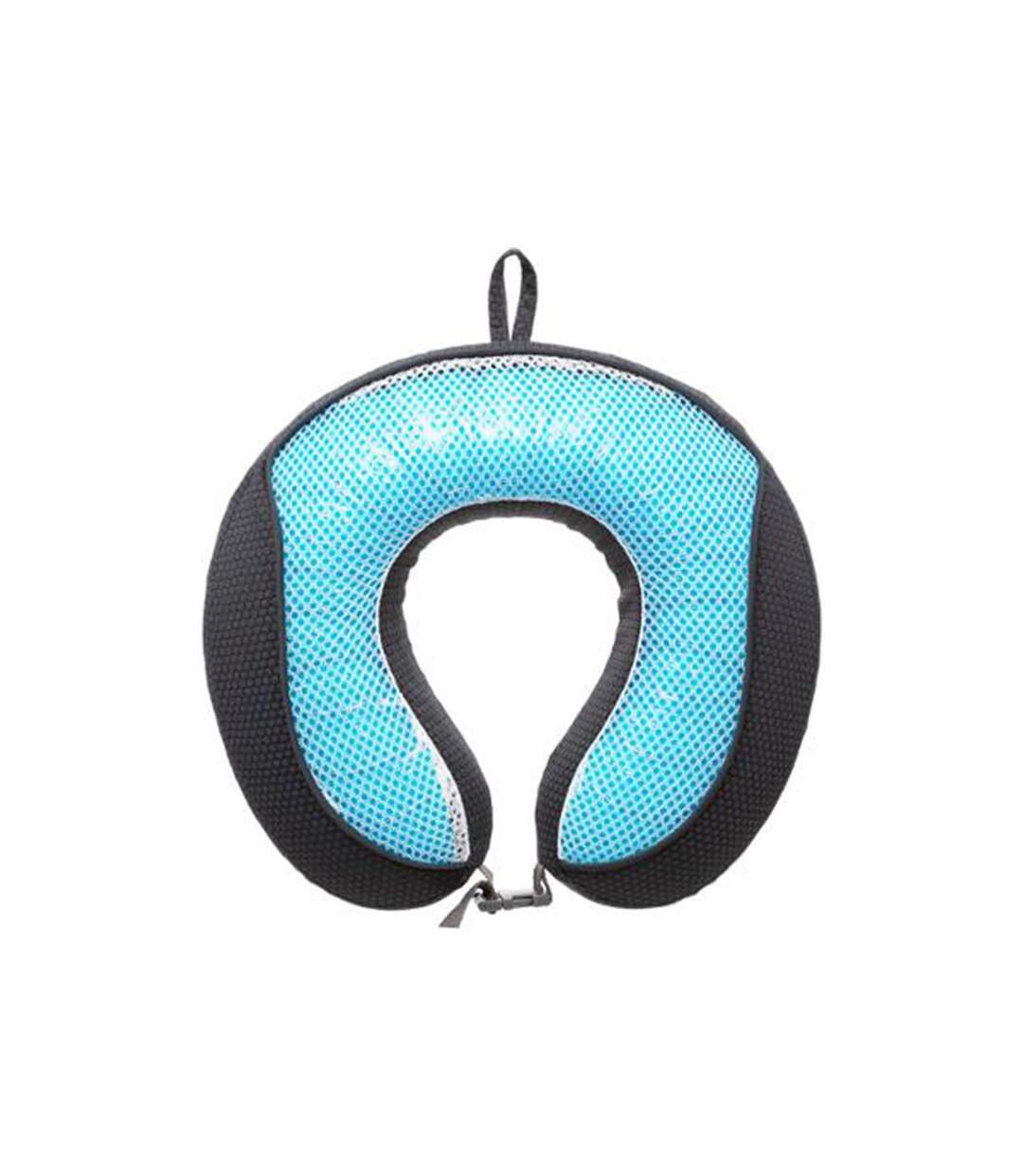 Coussin de Nuque Mémoire de Forme Gel 30cm Bleu-2