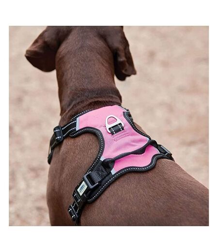 Weatherbeeta Anti-Pull Dog Harness (Black/Pink) (Small) - UTWB1781