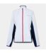 Womens/ladies Club Logo Full Zip Track Jacket White Red Head-1