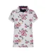 Polo Motif/style Fleurs Sauvages Femme Blanc Lazy Jacks-3