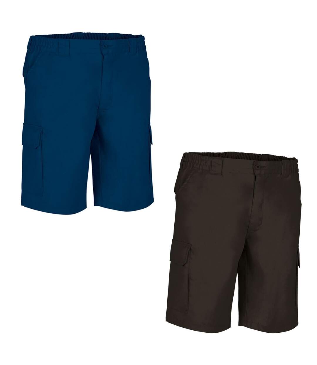 Lot 2 Bermudas pour homme - LAKE - bleu marine et noir