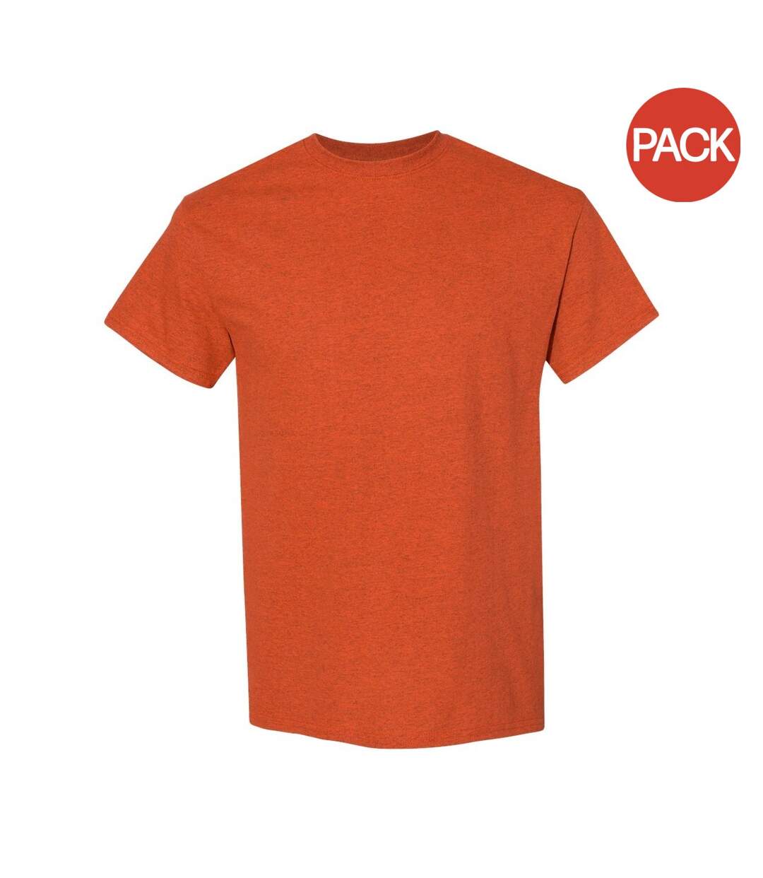 Lot de 5  t-shirts manches courtes hommes orange chiné Gildan