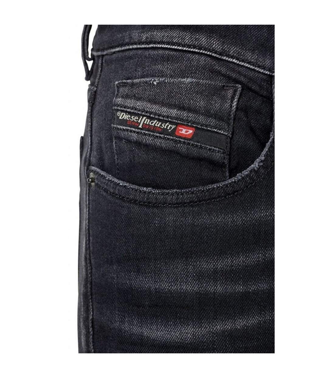 Jean Motif Déchiré D-strukt Homme Noir Diesel-4
